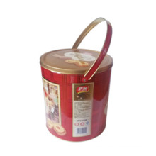 Chinese Cookies Tin Contanier with Bucket Shaped Tin